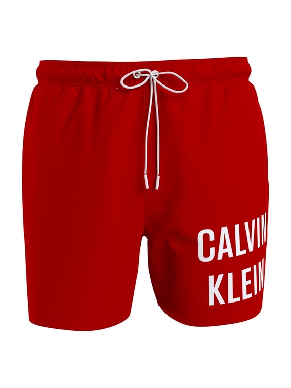 Calvin Klein Medium Drawstring badeshorts - Deep Crimson